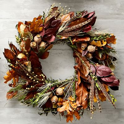 Pheasant Feather Live Wreath & Garland