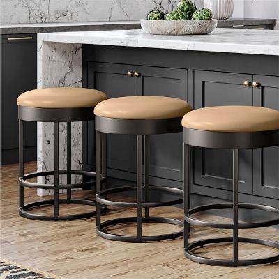 Sydney Upholstered Backless Counter & Bar Stool