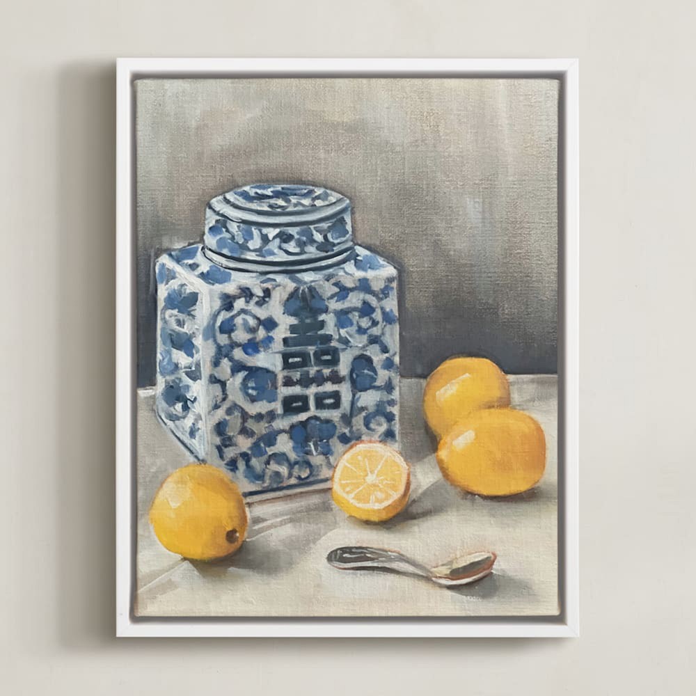 Lemon Chinoiserie Limited Kitchen Art by Minted
