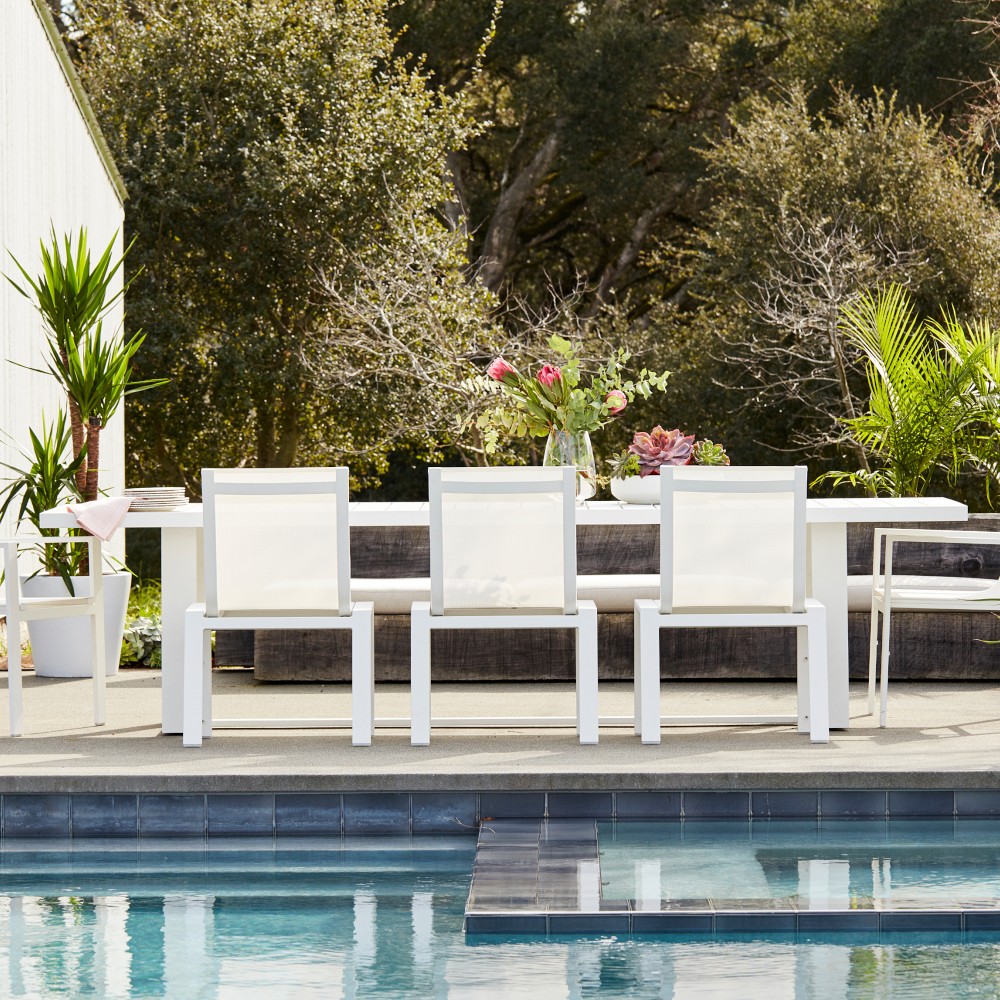 Santa Barbara Outdoor Metal Rectangular Dining Table (124
