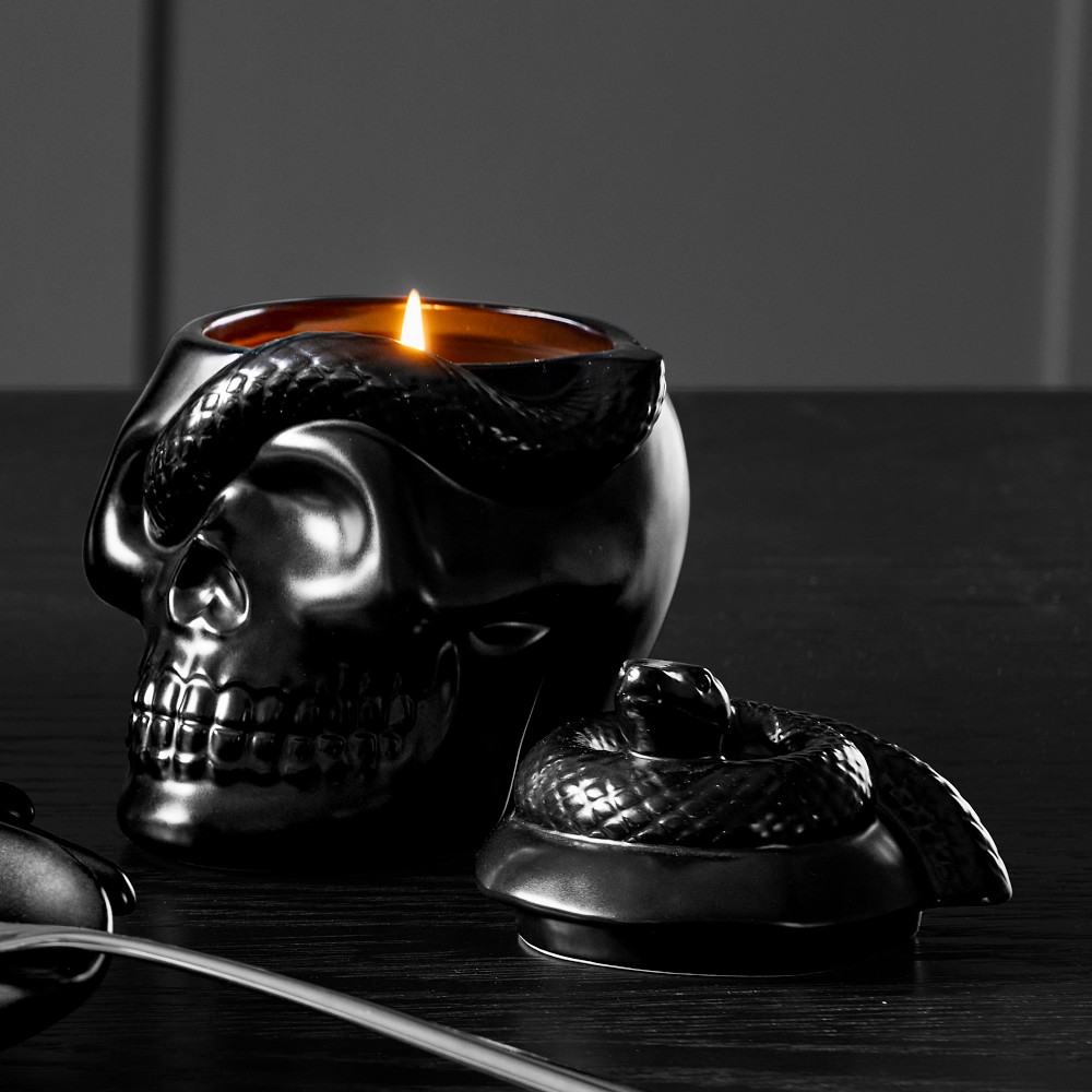 Spooky Soirée Skull Candle