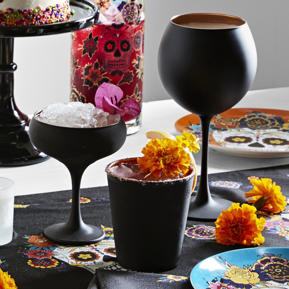 Black Matte & Copper Coupe Glasses