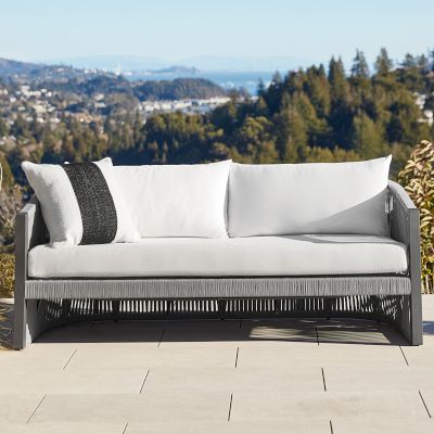 Pasadena Outdoor Metal and Rope Sofa (76