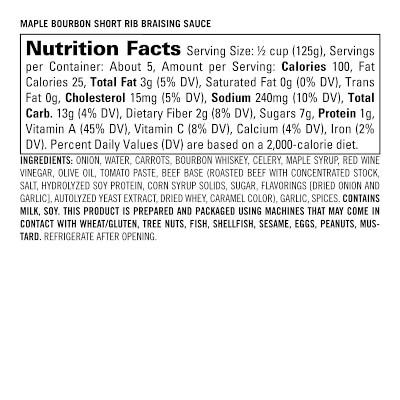 Williams Sonoma Braising Sauce, Maple Bourbon