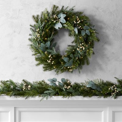 Winter Greenery Live Wreath & Garland