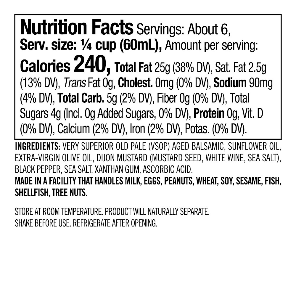 Williams Sonoma Salad Dressing, VSOP Balsamic Vinaigrette