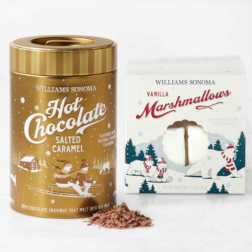 Williams Sonoma Salted Caramel Hot Chocolate & Vanilla Marshmallows Set