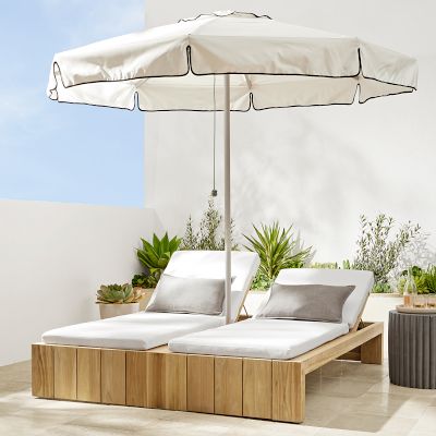 7.5'-11.5' Performance Center Post Straight Valence Umbrella