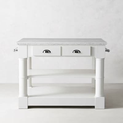 Barrelson Single Kitchen Island with Marble Top (49