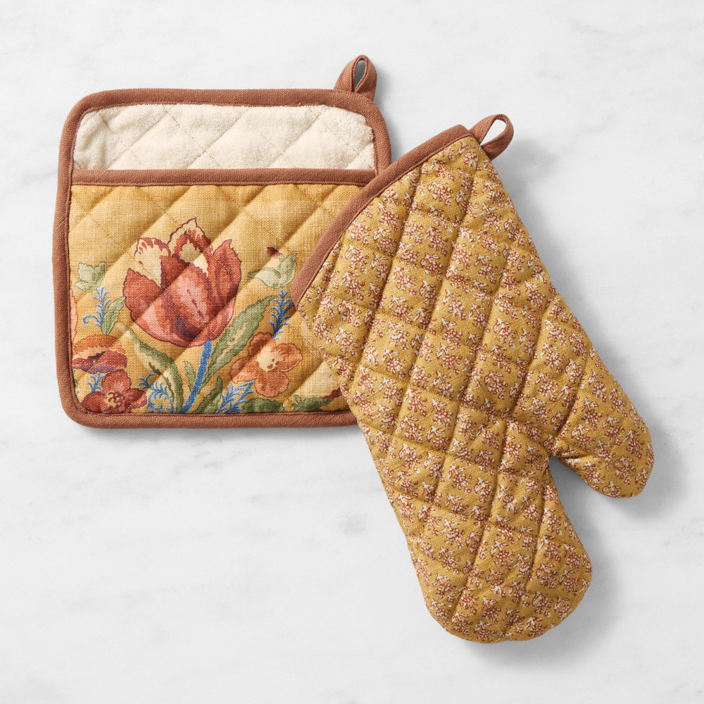 Harvest Floral Oven Mitt & Potholder Set