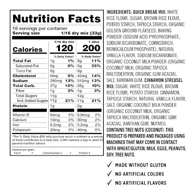 Williams Sonoma Gluten-Free Quick Bread Mix, Coffee Cake
