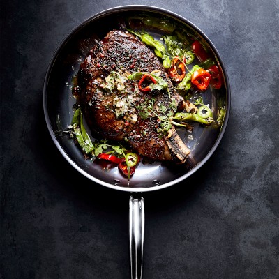 Hestan NanoBond® Titanium Stainless-Steel Covered Skillet Fry Pan