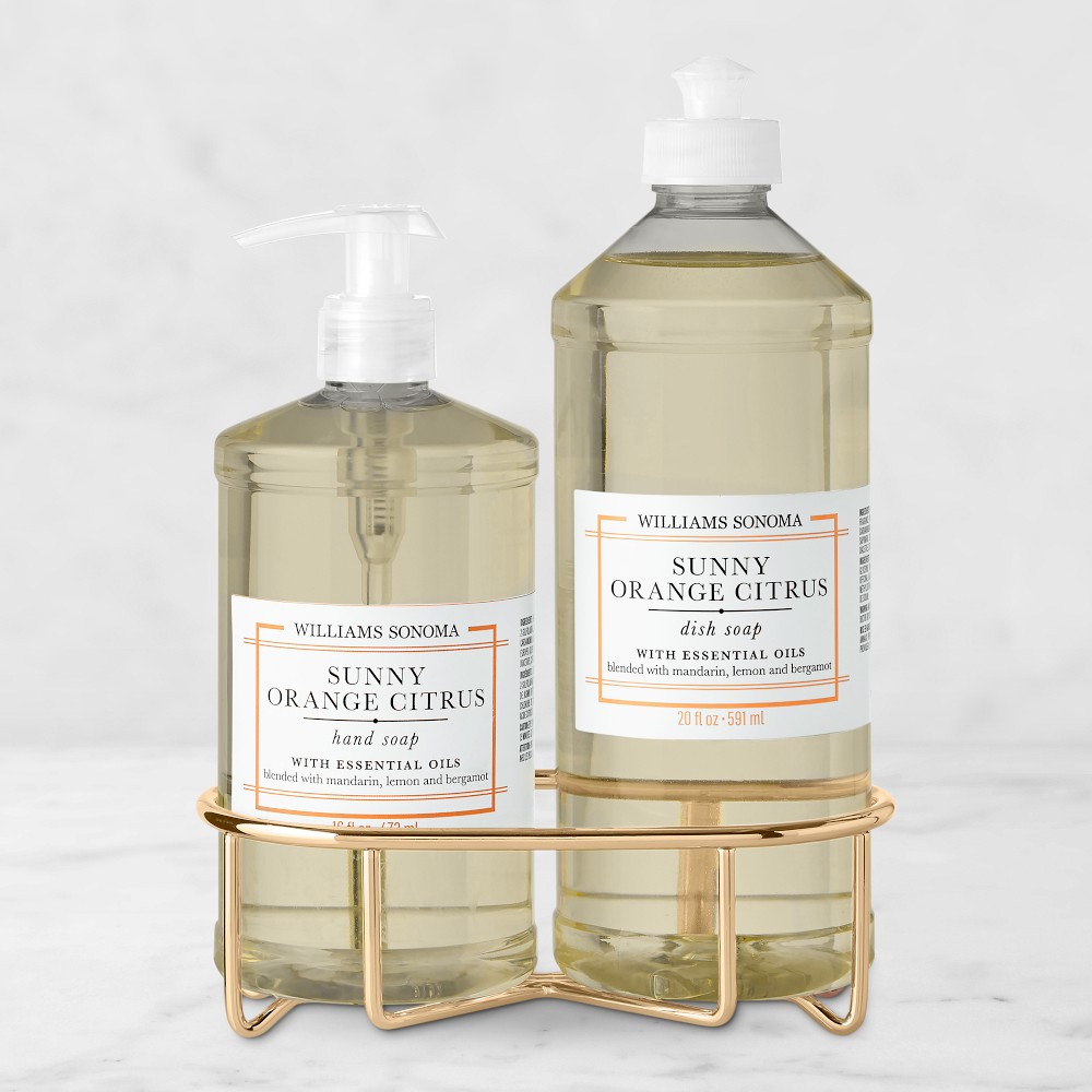 Williams Sonoma Sunny Orange Citrus Hand Soap & Dish Soap 3-Piece Kitchen Set