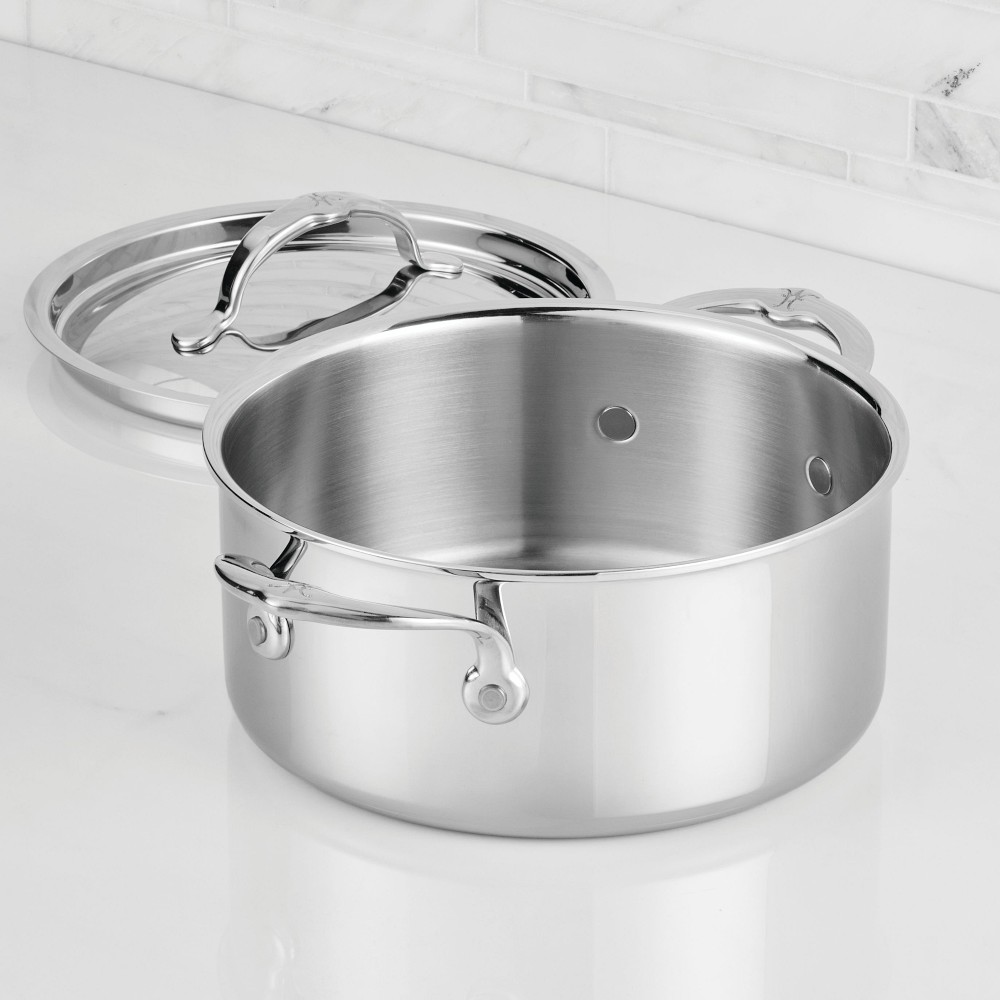 Hestan ProBond Luxe Professional Clad Stainless-Steel Soup Pot, 3-Qt.
