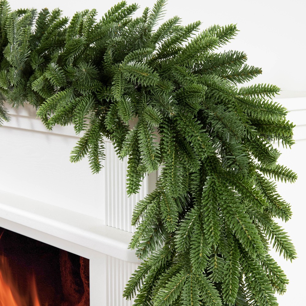 Balsam Hill Fraser Fir Pre-Lit Faux Wreath & Garland