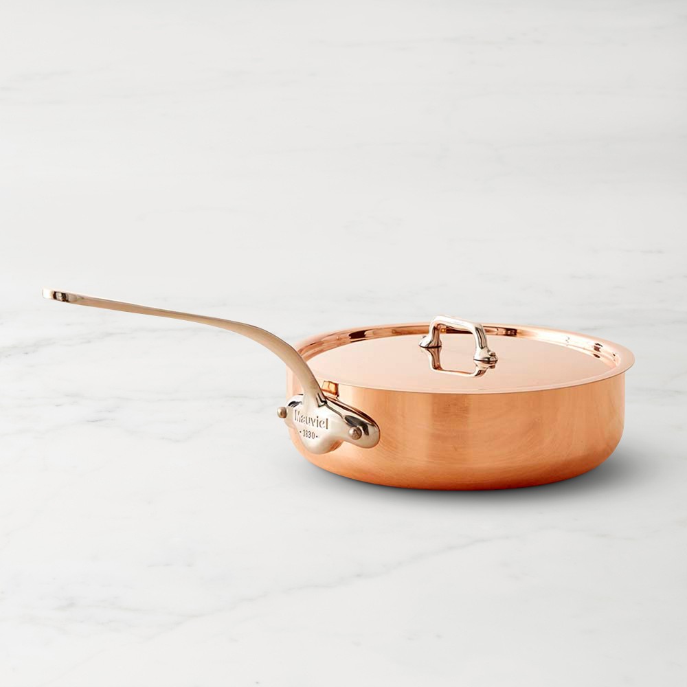 Mauviel Tri-Ply M'3S Copper Sauté Pan with Stainless-Steel Handles