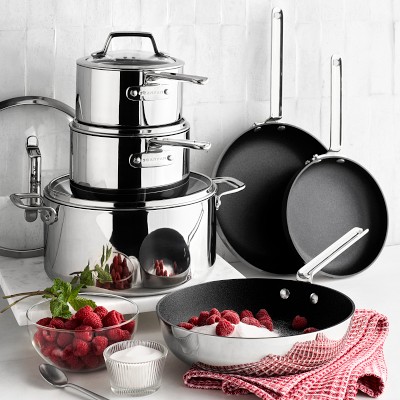 SCANPAN® TSS+ Stainless-Steel Nonstick 14-Piece Cookware Set