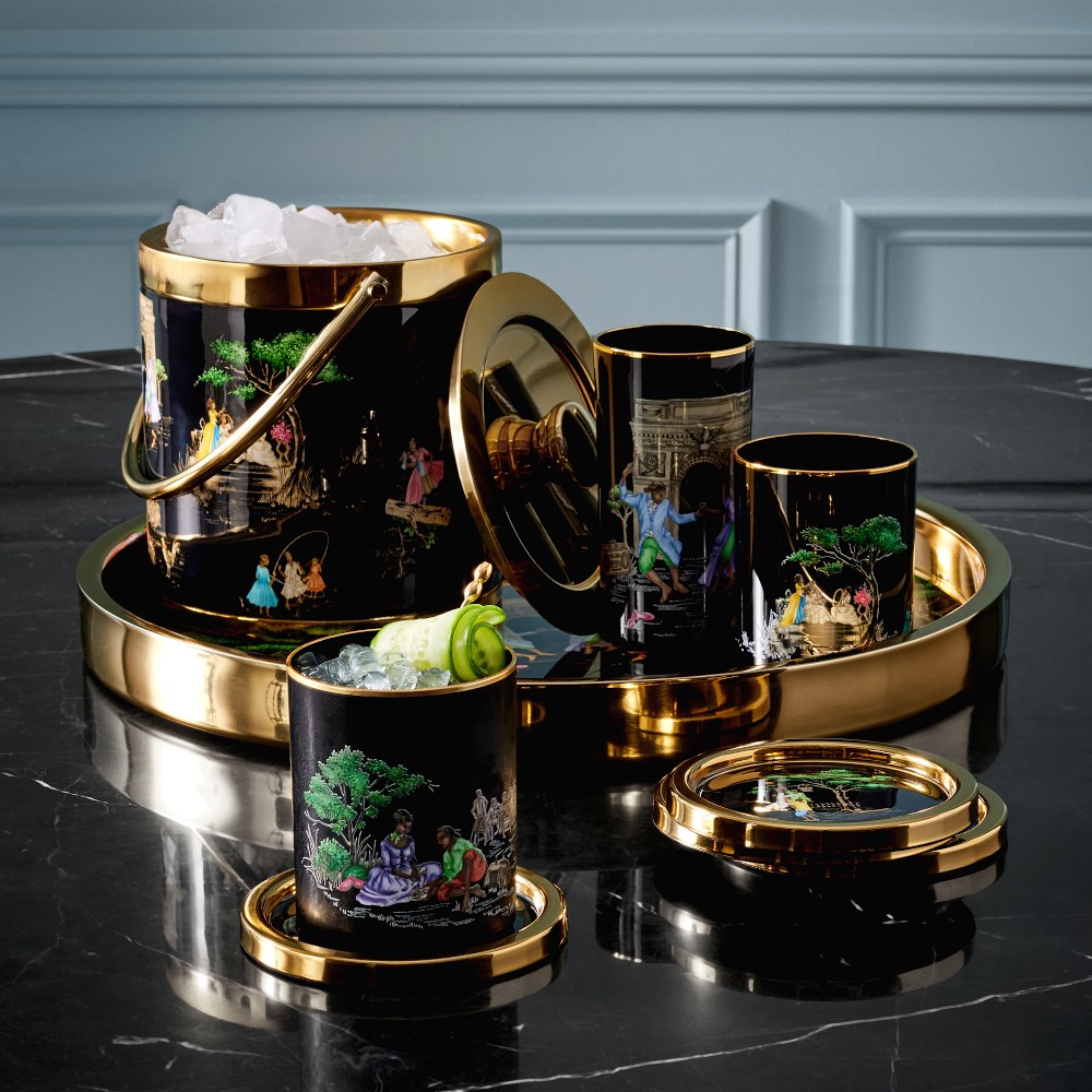 Sheila Bridges x Williams Sonoma Harlem Toile Highball Glasses