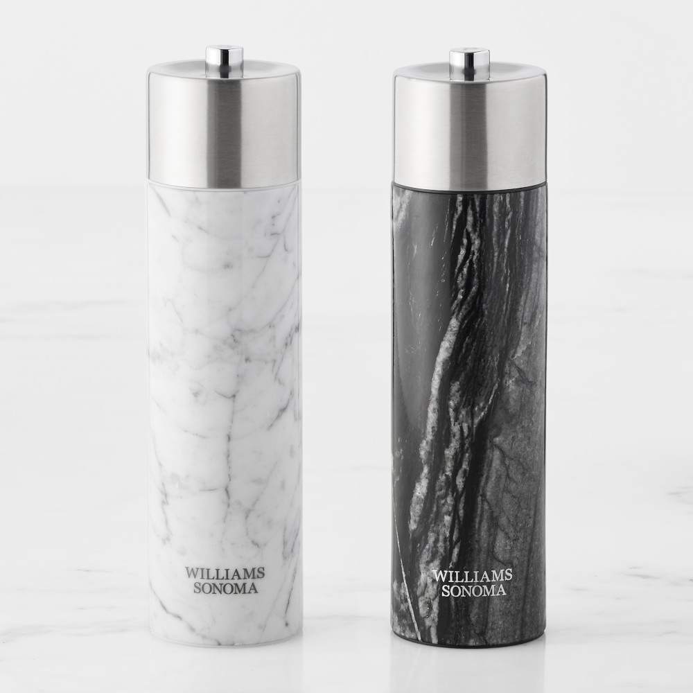 Williams Sonoma Signature Marble Salt & Pepper Mills Set, 9