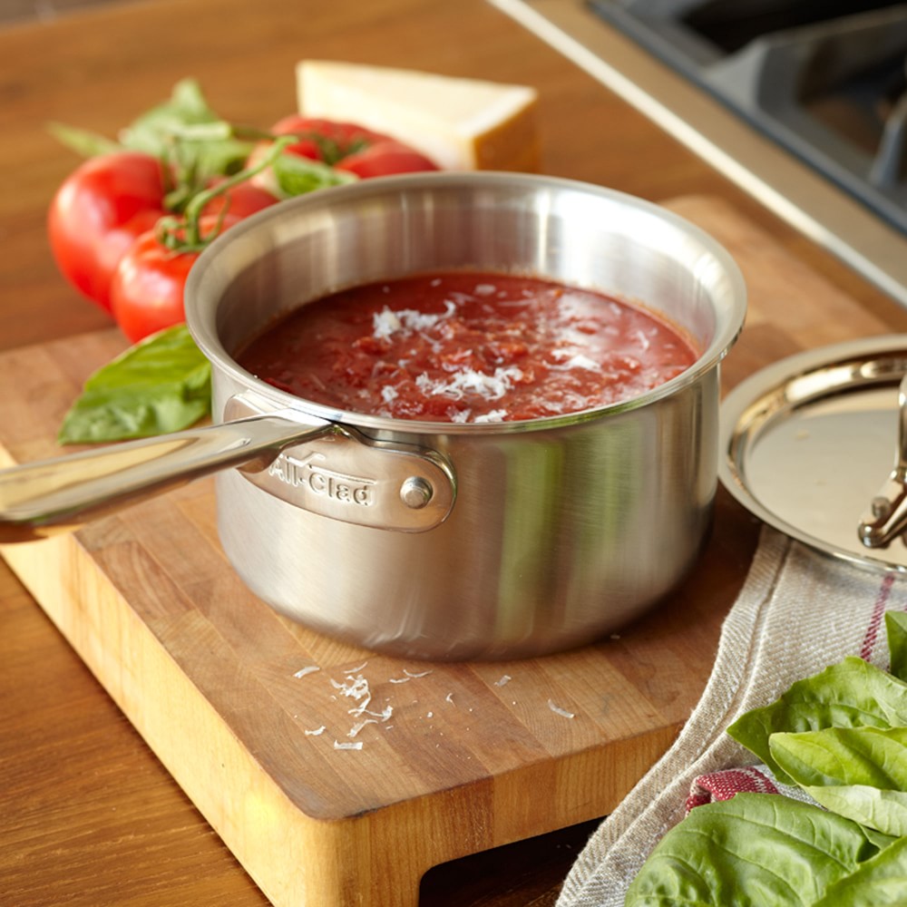 All-Clad D5® Brushed Stainless-Steel Saucepan