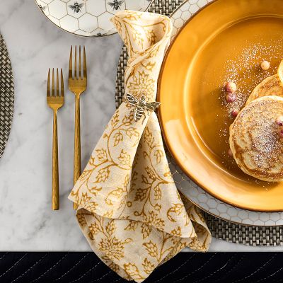 Gold Bee Napkin Rings, Set of 4