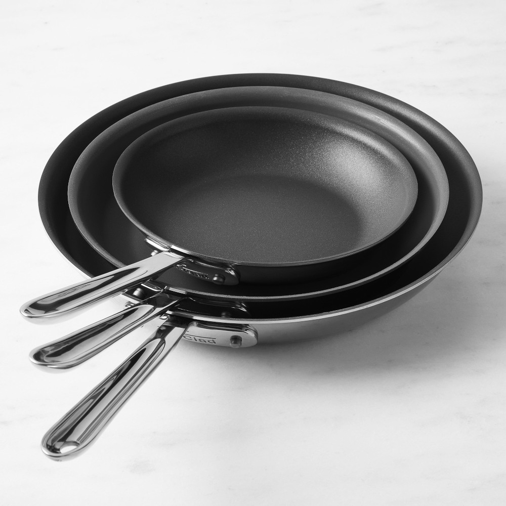 All-Clad D5® Stainless-Steel Pro Nonstick 3-Piece Fry Pan Set
