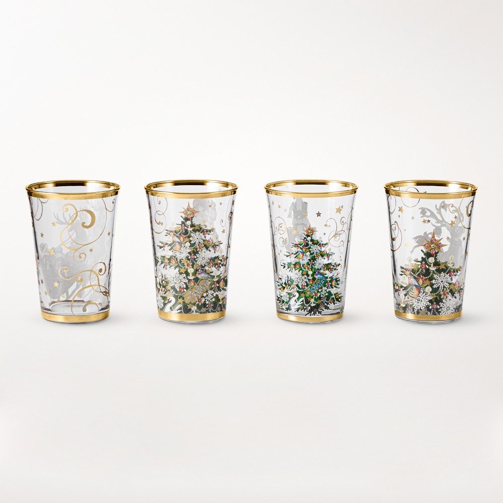 'Twas the Night Before Christmas Tumblers, 9-oz, Set of 4