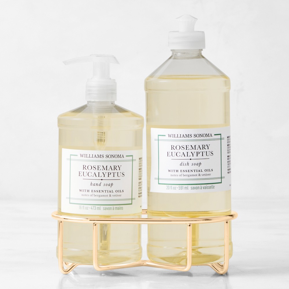 Williams Sonoma Rosemary Eucalyptus Hand Soap & Dish Soap 3-Piece Set