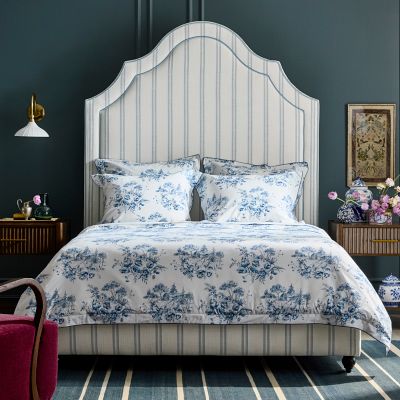 Portman Upholstered Bed & Headboard with Welt