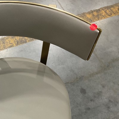 OPEN BOX: Emma Counter Stool, Standard, Performance Vegan Pebbled Leather, Grey