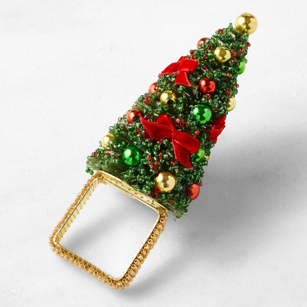 Kim Seybert x Williams Sonoma Figural Tree Napkin Rings, Set of 4