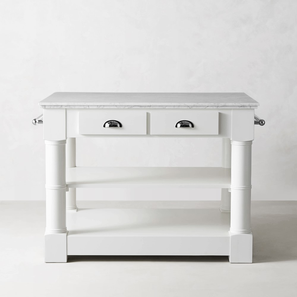 Barrelson Single Kitchen Island with Marble Top (49