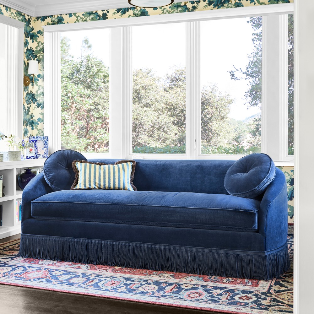 Camile Sofa with Samuel & Sons Fringe (76