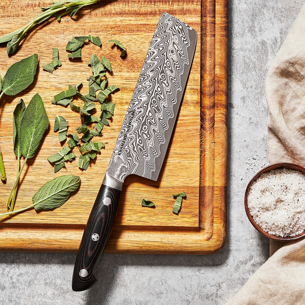 Zwilling Bob Kramer Damascus Steel Nakiri Knife, 6 1/2