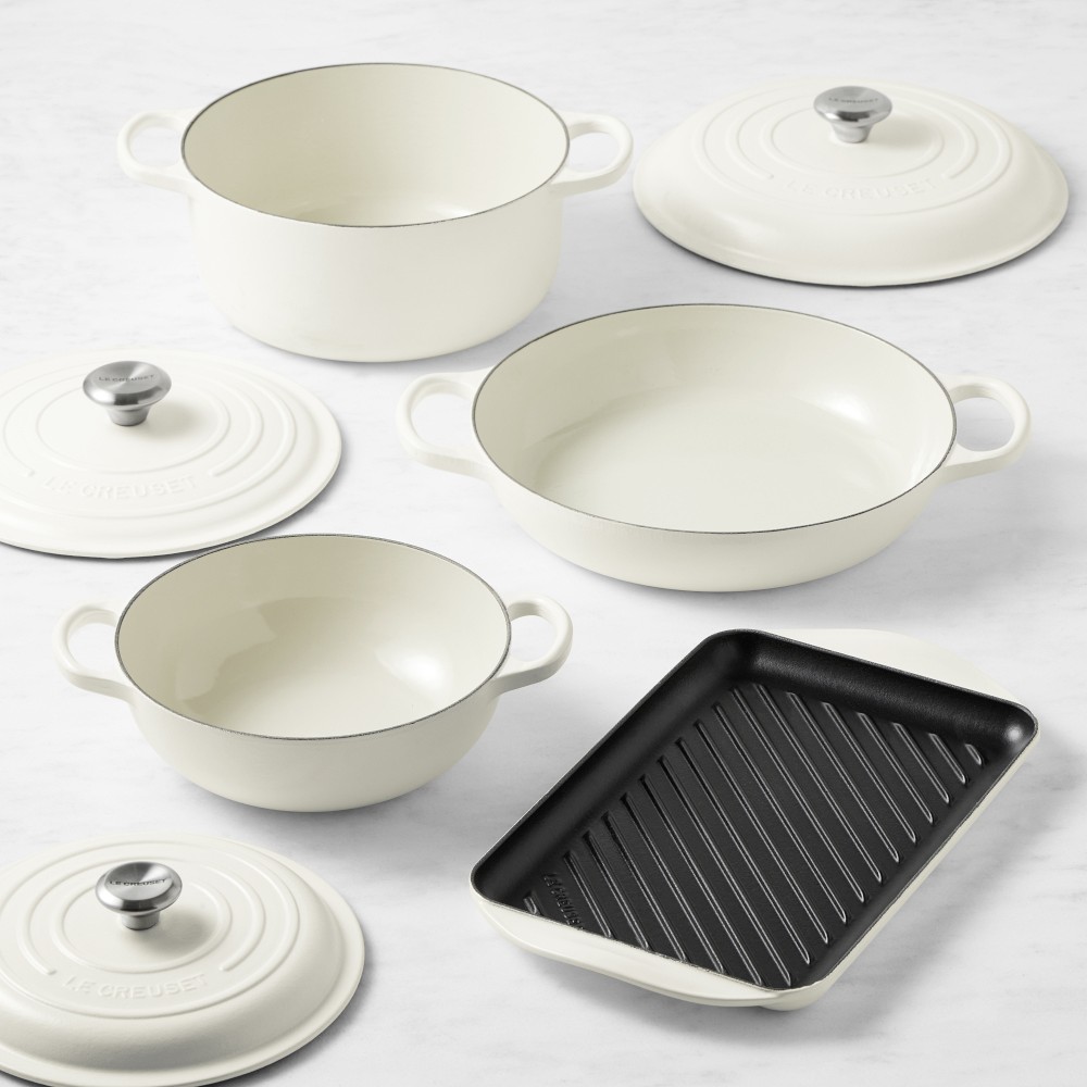 Le Creuset Signature Enameled Cast Iron 7-Piece Essential Cookware Set