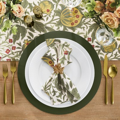 Jeweled Leaf Napkins Rings, Set of 4