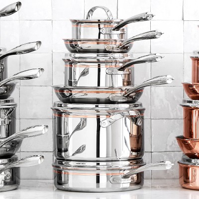 Williams Sonoma Signature Thermo-Clad™ Copper Pro 10-Piece Cookware Set