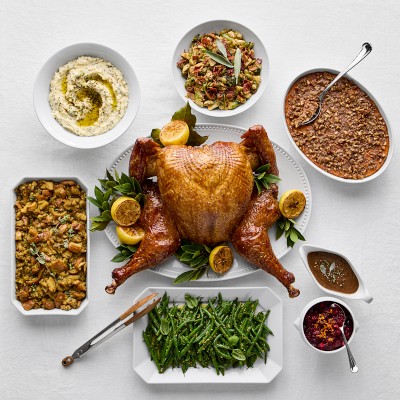 Williams Sonoma Test Kitchen Spatchcock Turkey Dinner Serves 8-10