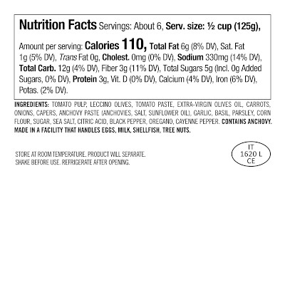 Williams Sonoma Pasta Sauce, Puttanesca