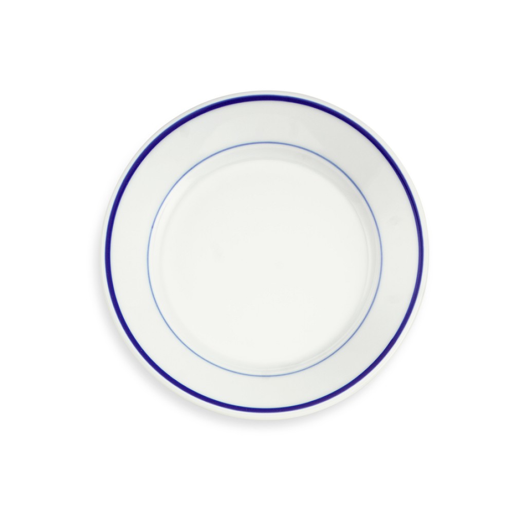 Apilco Tradition Blue-Banded Bread & Butter Plates, Set of 4