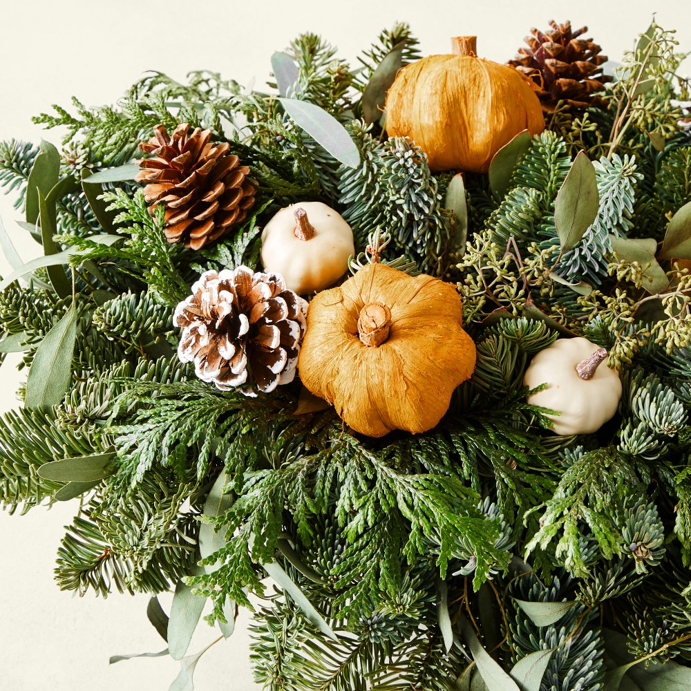 Greens & Gourds Thanksgiving Live Centerpiece
