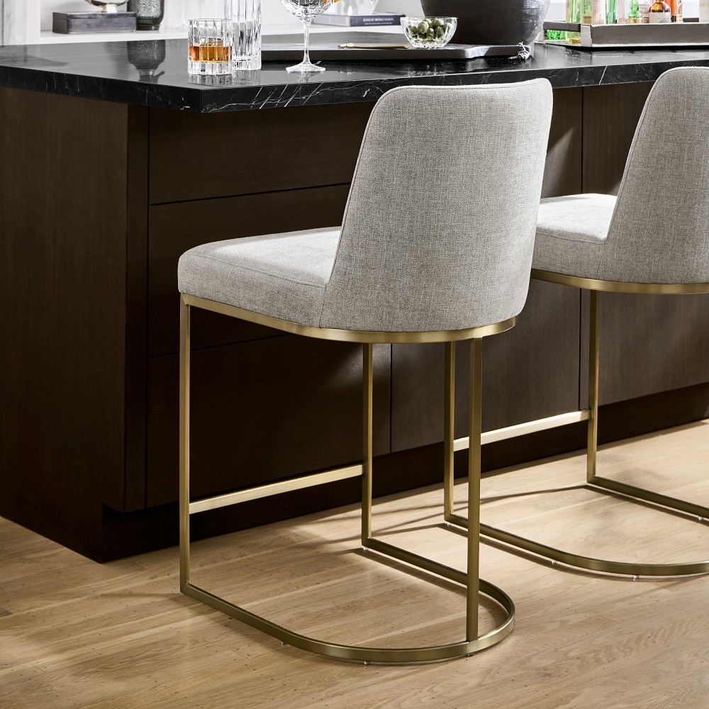 Bradley Upholstered Curved Counter & Bar Stool