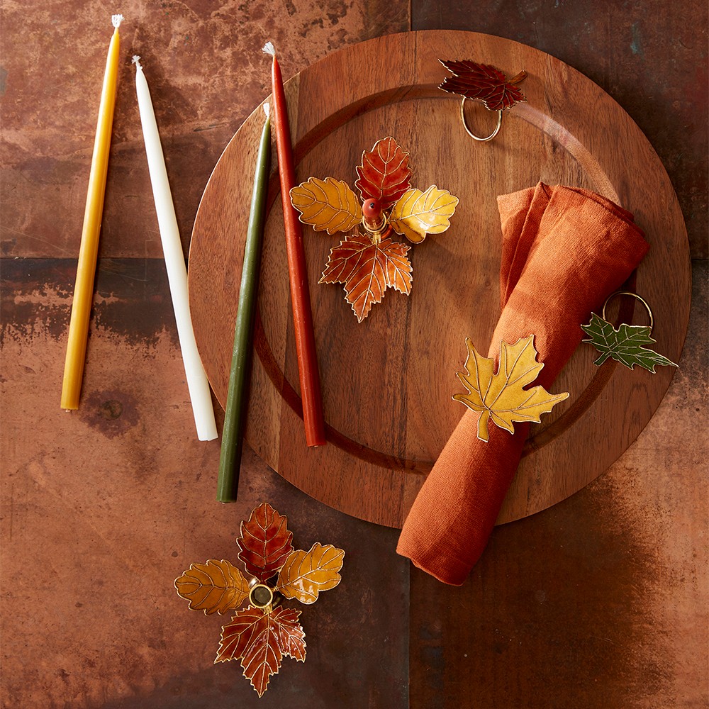 Fall Colored Tiny Taper Candles, Set of 12