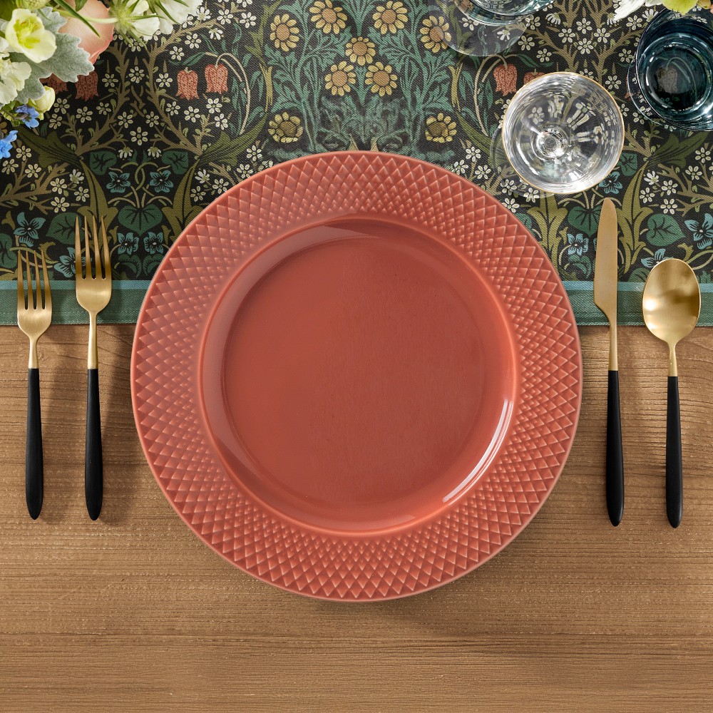 Lyngby Porcelain Rhombe Lunch Plates, Set of 4