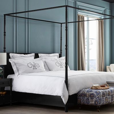 Chambers® Italian Hotel Embroidered Duvet Cover & Shams with Oversized Monogram