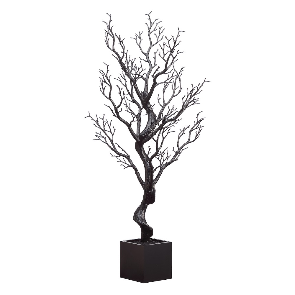 Spooky Halloween Faux Tree in Black Pot, Set of 2, 38