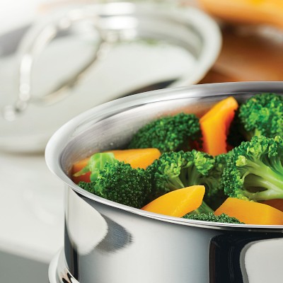 Hestan ProBond Luxe Professional Clad Stainless-Steel Soup Pot & Steamer Set, 3-Qt.