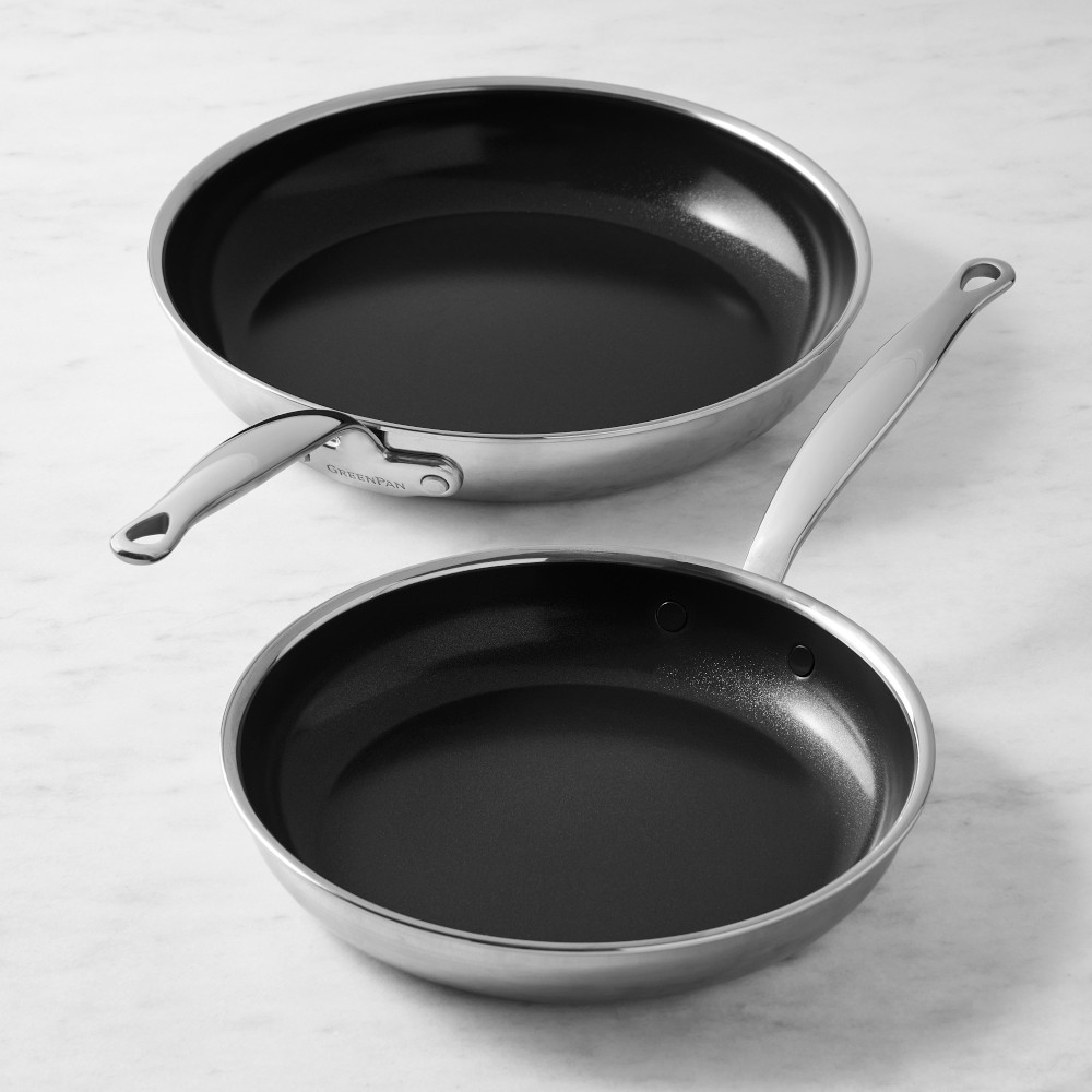 GreenPan™ Premiere Max Stainless-Steel Ceramic Nonstick Fry Pan Set