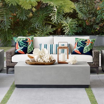 Lucca Concrete Outdoor Rectangle Coffee Table (56