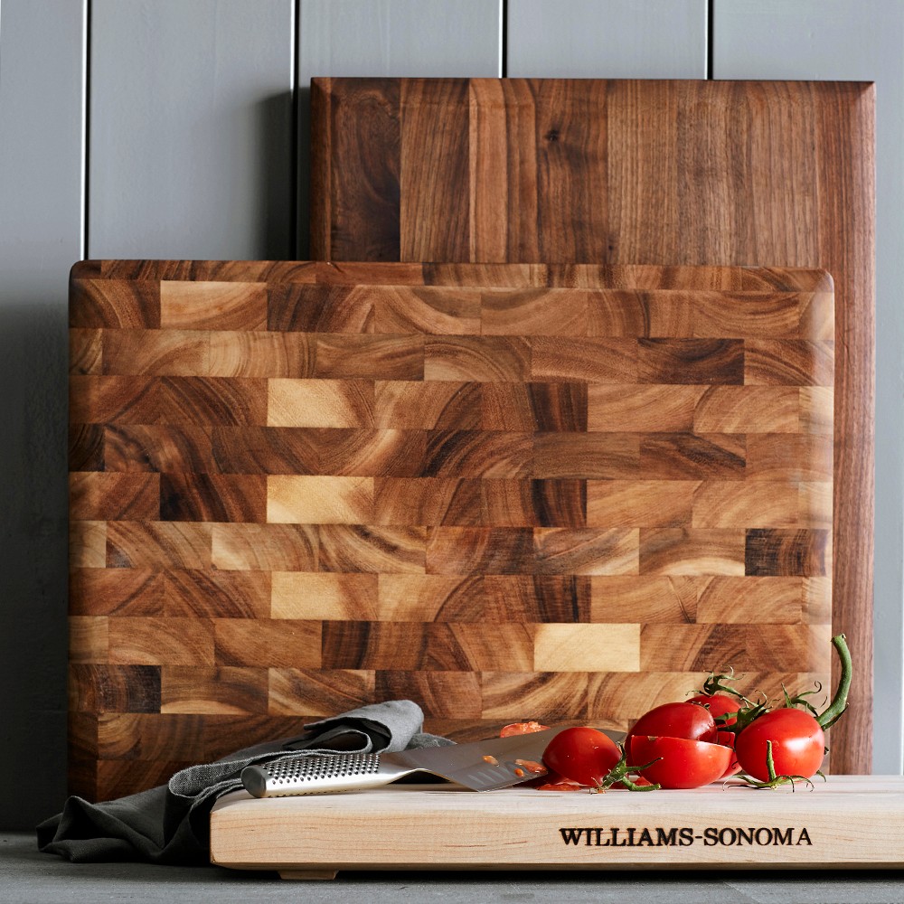 Williams Sonoma Rectangular Cutting & Carving Board with Feet, Walnut